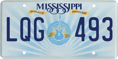 MS license plate LQG493
