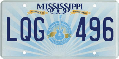 MS license plate LQG496