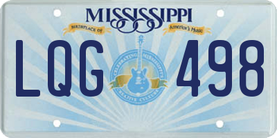 MS license plate LQG498