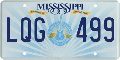 MS license plate LQG499
