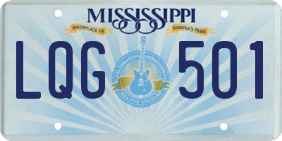 MS license plate LQG501