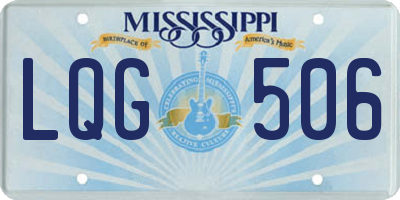 MS license plate LQG506