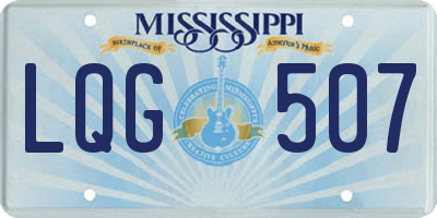 MS license plate LQG507