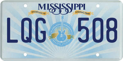 MS license plate LQG508