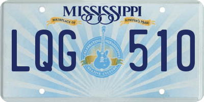 MS license plate LQG510