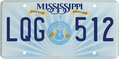MS license plate LQG512