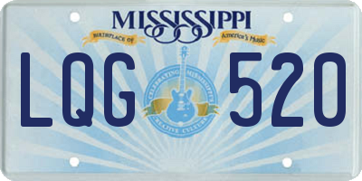 MS license plate LQG520