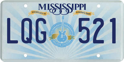 MS license plate LQG521