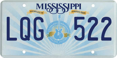 MS license plate LQG522