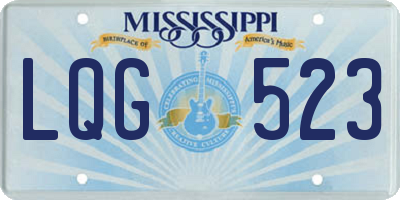 MS license plate LQG523