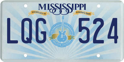 MS license plate LQG524