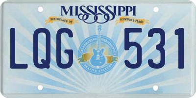 MS license plate LQG531