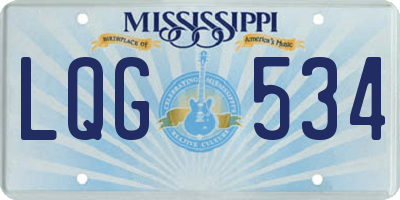 MS license plate LQG534