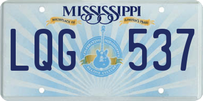 MS license plate LQG537