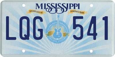 MS license plate LQG541