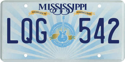 MS license plate LQG542