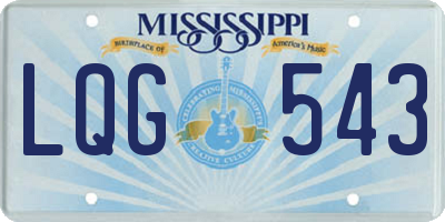 MS license plate LQG543