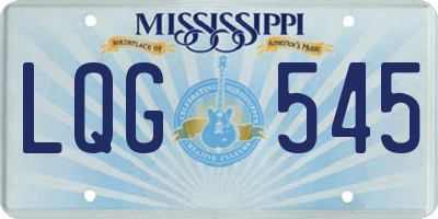 MS license plate LQG545