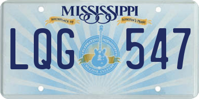 MS license plate LQG547