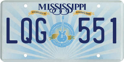 MS license plate LQG551