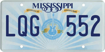 MS license plate LQG552