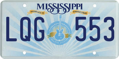 MS license plate LQG553