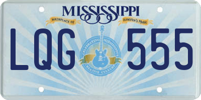 MS license plate LQG555