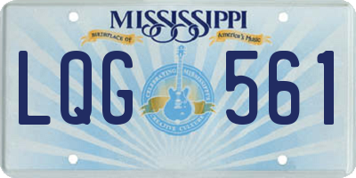 MS license plate LQG561