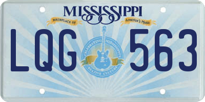 MS license plate LQG563