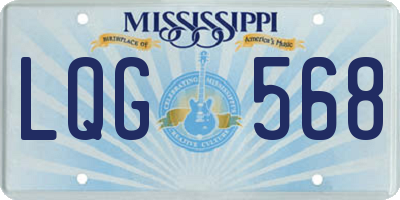 MS license plate LQG568