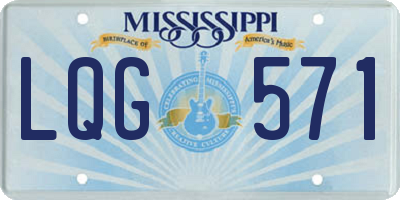 MS license plate LQG571