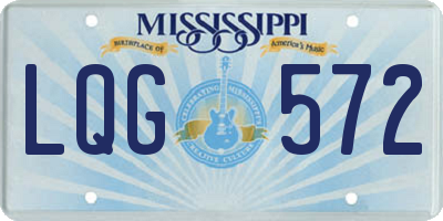 MS license plate LQG572