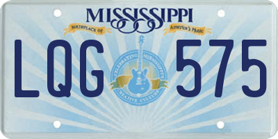 MS license plate LQG575