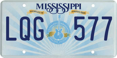 MS license plate LQG577