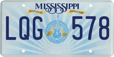 MS license plate LQG578
