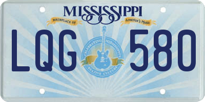 MS license plate LQG580