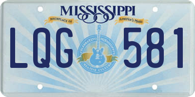 MS license plate LQG581