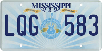 MS license plate LQG583