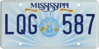 MS license plate LQG587