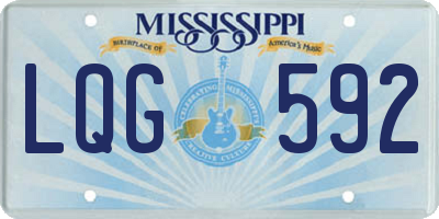 MS license plate LQG592