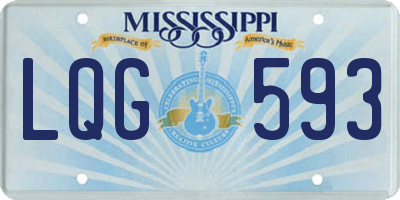 MS license plate LQG593