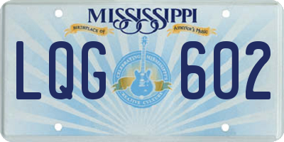 MS license plate LQG602