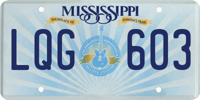MS license plate LQG603