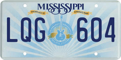 MS license plate LQG604