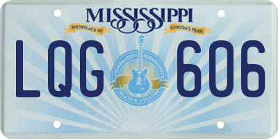 MS license plate LQG606