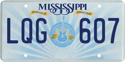 MS license plate LQG607