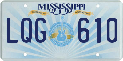 MS license plate LQG610