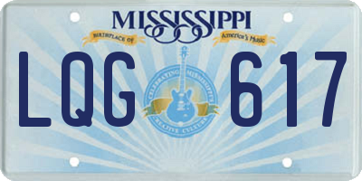 MS license plate LQG617