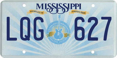 MS license plate LQG627