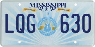 MS license plate LQG630